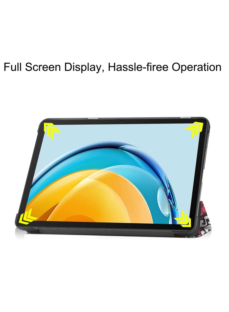 Case Compatible with Huawei MatePad SE 10.4 2023 Flip Stand PU Protective Cover For Matepad SE 10.4 Inch Tablet Cases (Graffiti) - Image 3