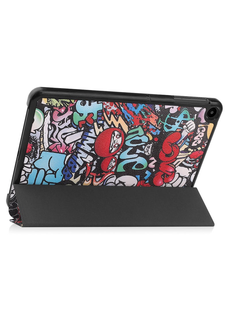Case Compatible with Huawei MatePad SE 10.4 2023 Flip Stand PU Protective Cover For Matepad SE 10.4 Inch Tablet Cases (Graffiti) - Image 2
