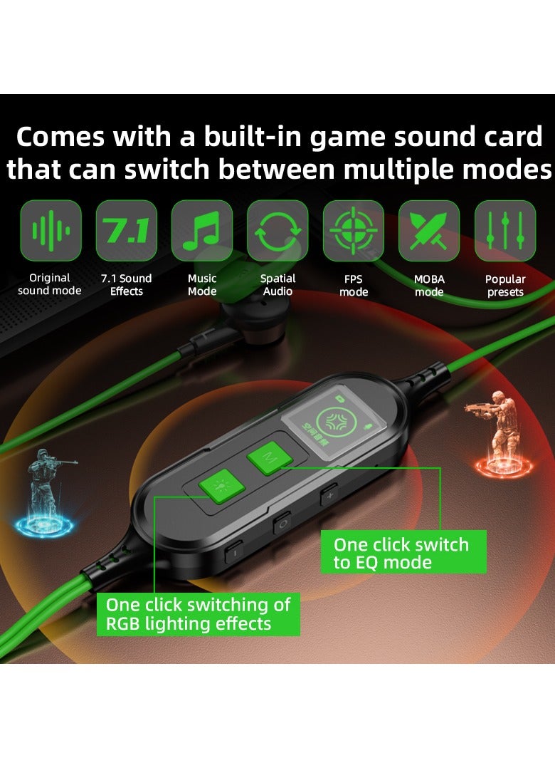 PIVA S6PRO-AR Gaming Headset Type-C RGB Lighting Wired 2-in-1 with PD27W Charging Port with the ability to charge your phone while playing without losing power or having to disconnect the headset. Equipped with a built-in sound card, 3D surround sound to accurately simulate reality while playing. Red color. - Image 4