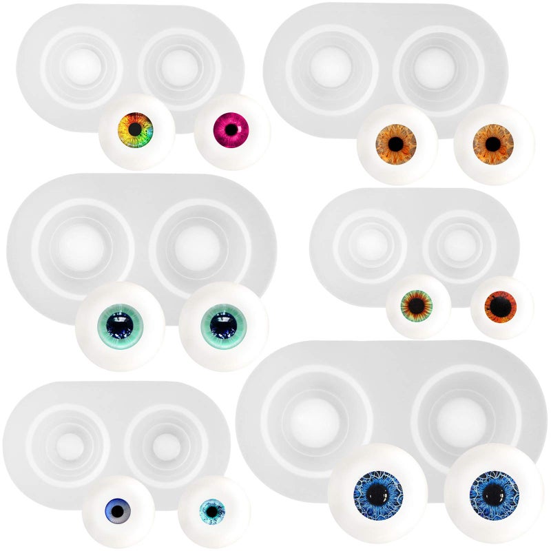 FUNSHOWCASE Eyeball Dome Silicone Molds 6Count