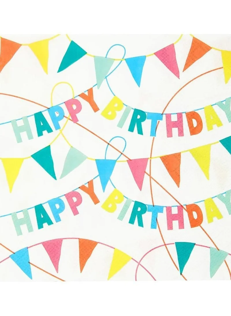 Talking Tables Rainow Happy Birthday Paper Party Napkin