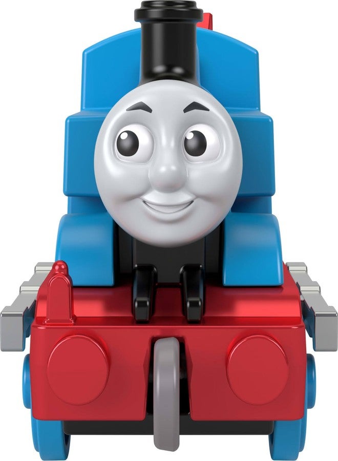 Thomas & Friends by Fisher-Price Collectible Toy Train, Small Die-Cast Mattel 80th Engine with Premium Deco & 2 Stock Cars with Red Crystal Cargo - Image 3