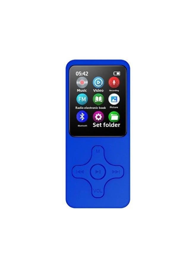 Unique Cross Mp3/mp4 Bluetooth Student Player Portable English Audio For Sports Leisure-Body Color:dark Blue-Memory Capacity:128GB (Bluetooth FM External) - Image 1