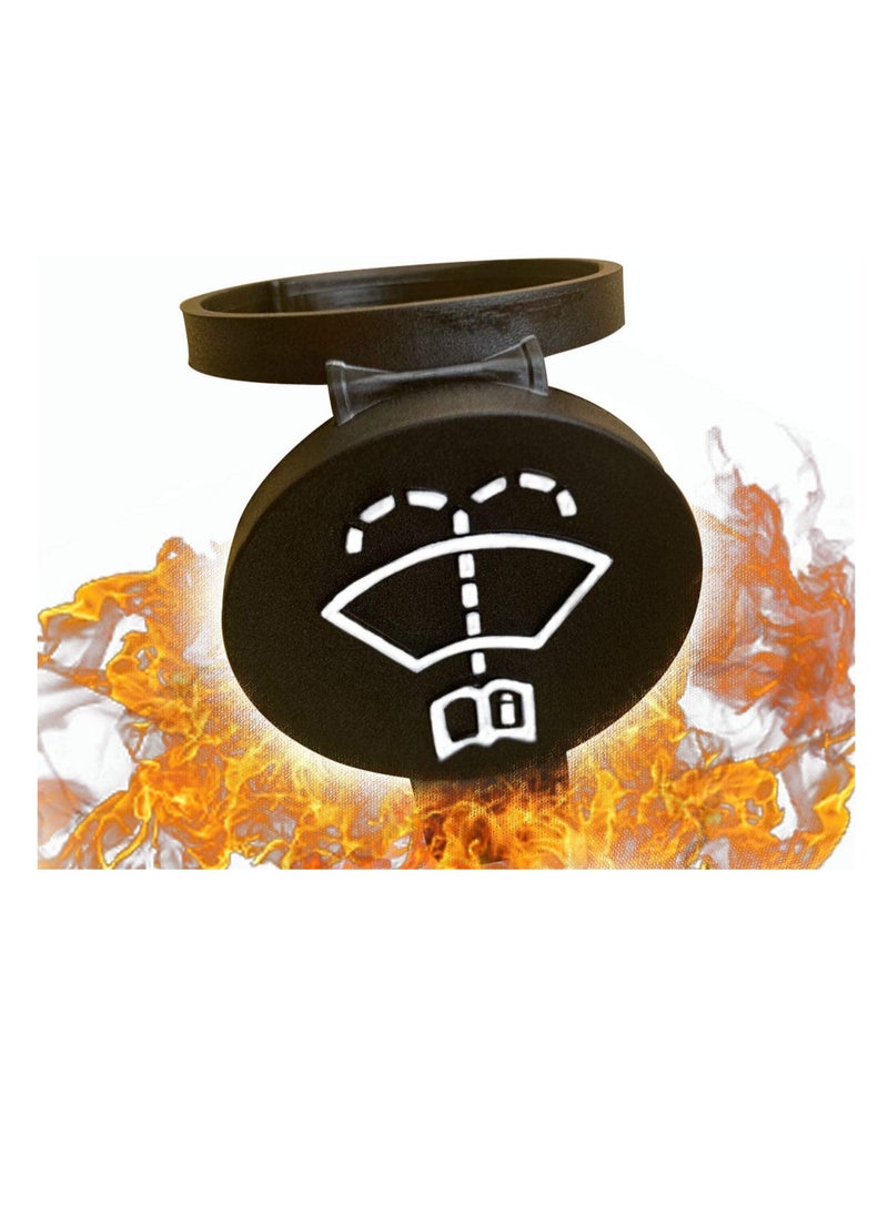 Excefore Windshield Wiper Washer Fluid Reservoir Tank Bottle Cap - Replacement for Chevrolet for Buick LaCrosse for Cadillac CTS - Pack of 1 Black (Exact Fit)  - Image 3