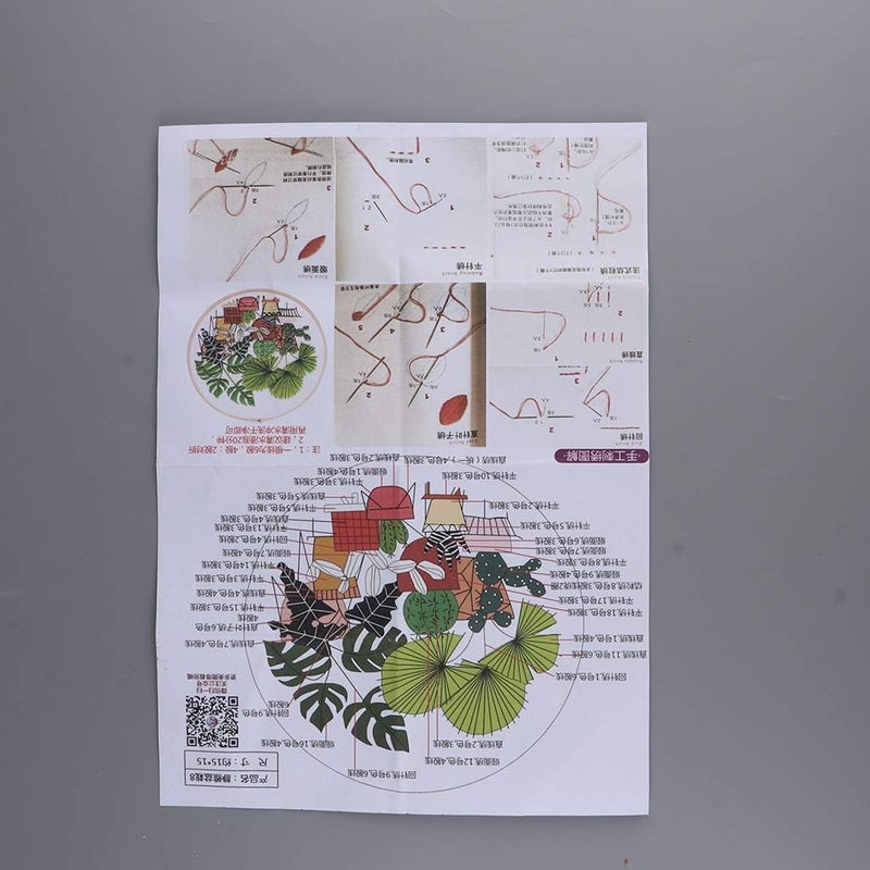 كلاراكو مجموعة أدوات تطريز يدوية حديثة للمبتدئين، مناسبة للكبار، تتضمن تطريزًا يدويًا وخياطة يدوية، ونمطًا لنباتات مزروعة في أصيص (EC003). - Image 2