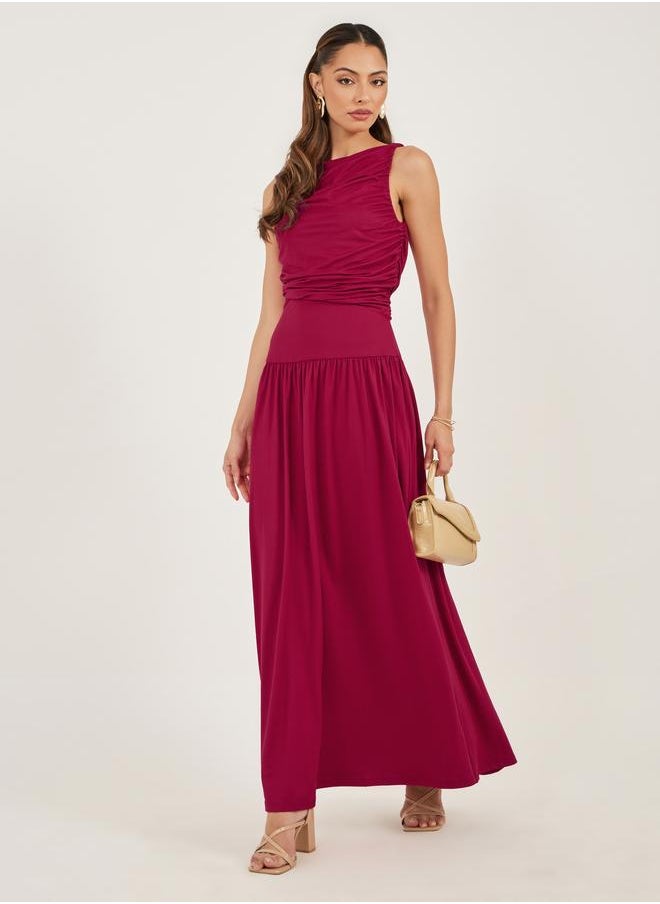 Styli Ruched Maxi Dress  - Image 2