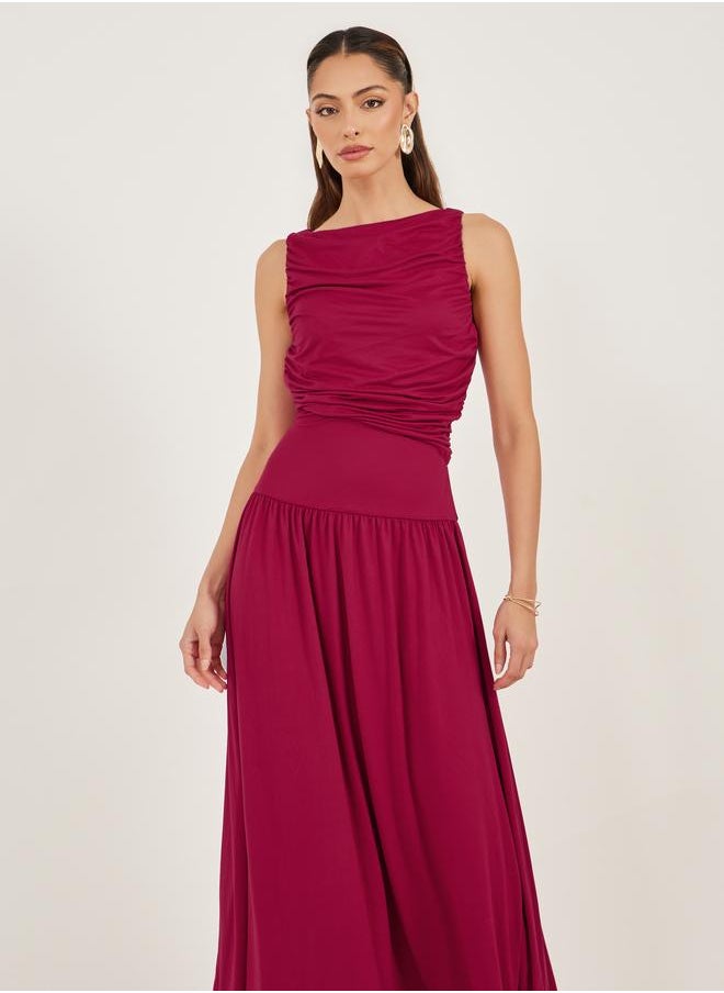 Styli Ruched Maxi Dress  - Image 3