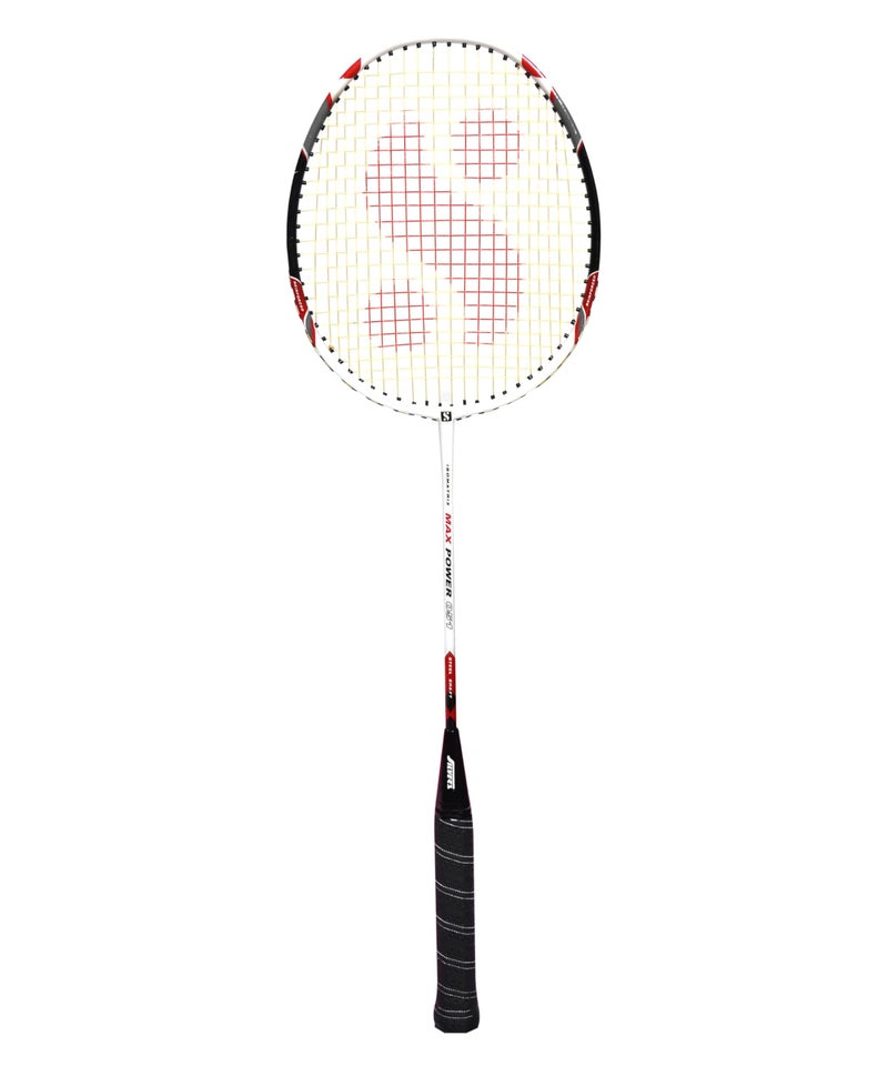 Silvers Silver's Jointless Aluminium Alloy Composite Max Power Badminton Racket with Full Cover(Black/White) - Image 2