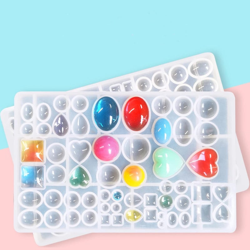 DDlife 2 Pcs Gem Jewelry Casting Mold,Resin Jewelry Casting Molds for Making Earrings Jewelry Making Crafting Projects (Large) - Image 4