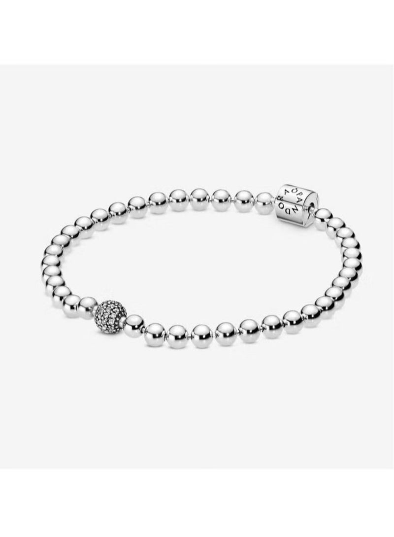 إيفرين سوار من الخرز والأحجار الكريمة من الفضة عيار 925