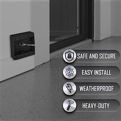 Hubbell TayMac 4.5 x 4.5 Inch 2-Gang Bronze 2-in. Deep Weatherproof Junction Box with Three .5-inch Threaded Holes DB350Z, Outdoor Electrical Box for Outdoor Outlets or Branch Circuit Wiring - Image 4