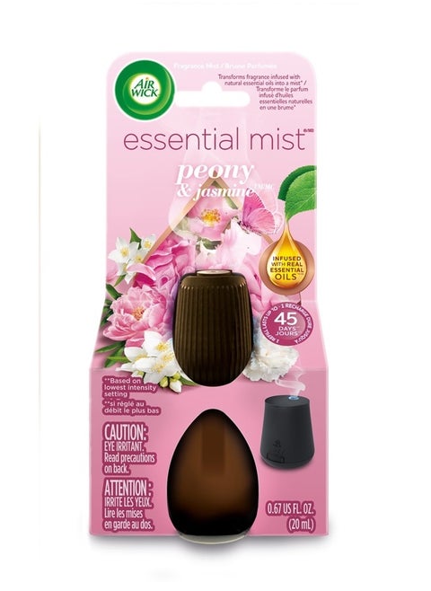 Essential Mist Refill, 1 ct, Peony and Jasmine, Essential Oils Diffuser, Air Freshener
