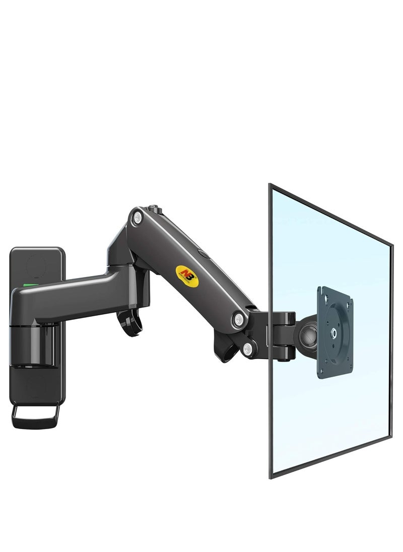 NB ERGONOMIC - The NB Ergonomics F150-B TV Wall Mount features a full-motion, articulating arm design for TVs sized 17-35 inches, with a weight capacity ranging from 4.4 to 22 pounds. It offers dual-arm extension, providing enhanced flexibility and adjustability for optimal viewing. - Image 1
