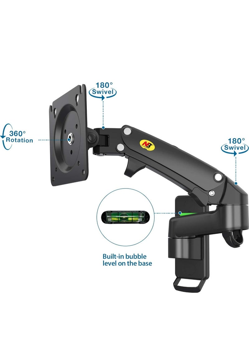 NB ERGONOMIC - The NB Ergonomics F150-B TV Wall Mount features a full-motion, articulating arm design for TVs sized 17-35 inches, with a weight capacity ranging from 4.4 to 22 pounds. It offers dual-arm extension, providing enhanced flexibility and adjustability for optimal viewing. - Image 1