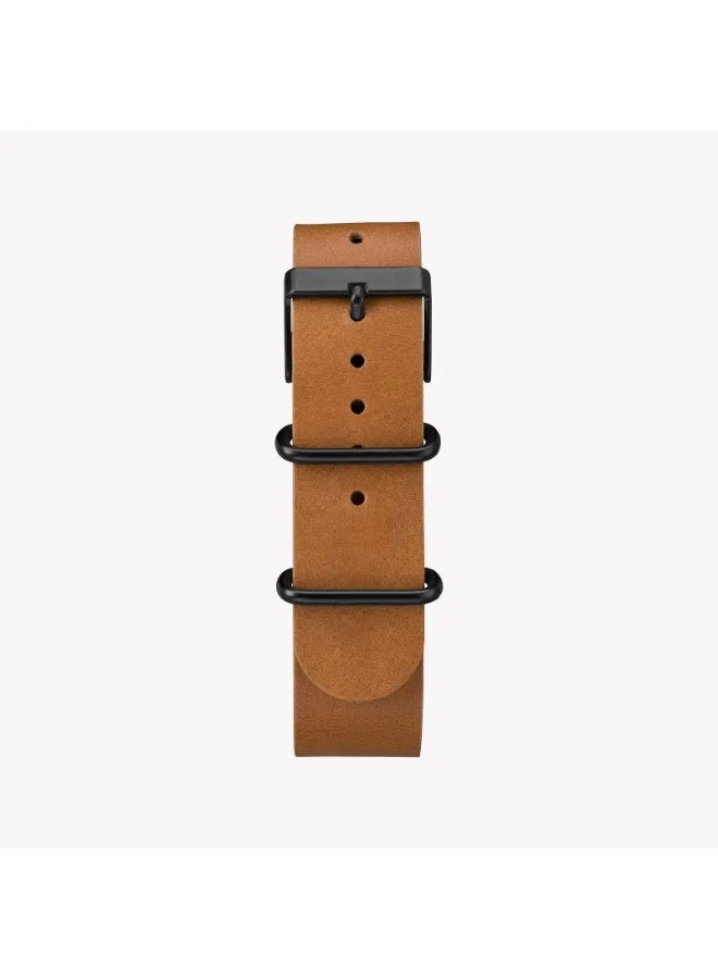 TIMEX Weekender Classic TW2P97500  Unisex Tan Leather & Black Dial Watch with INDIGLO Light - Image 3