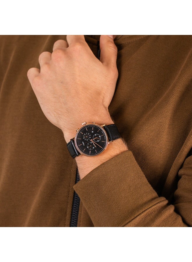 TIMEX Weekender Classic TW2P97500  Unisex Tan Leather & Black Dial Watch with INDIGLO Light - Image 5