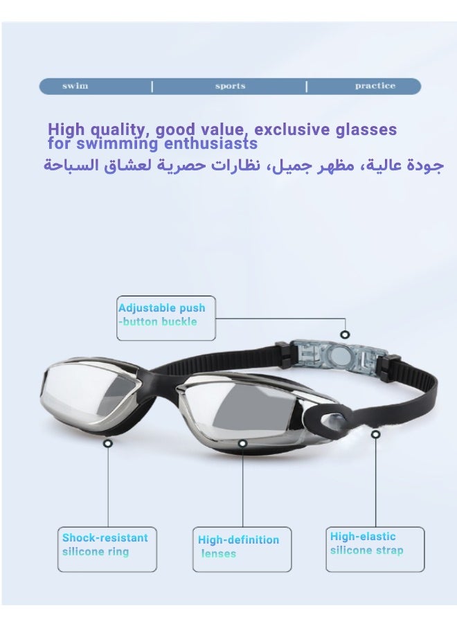 Super ZYouth Waterproof Swimming Goggles - Anti Fog Swimming Goggles and UV Protection - Swim Goggles Kit Comes With Storage Box Nose Clip and Earplugs and Swimming Cap, Portable  - Image 3