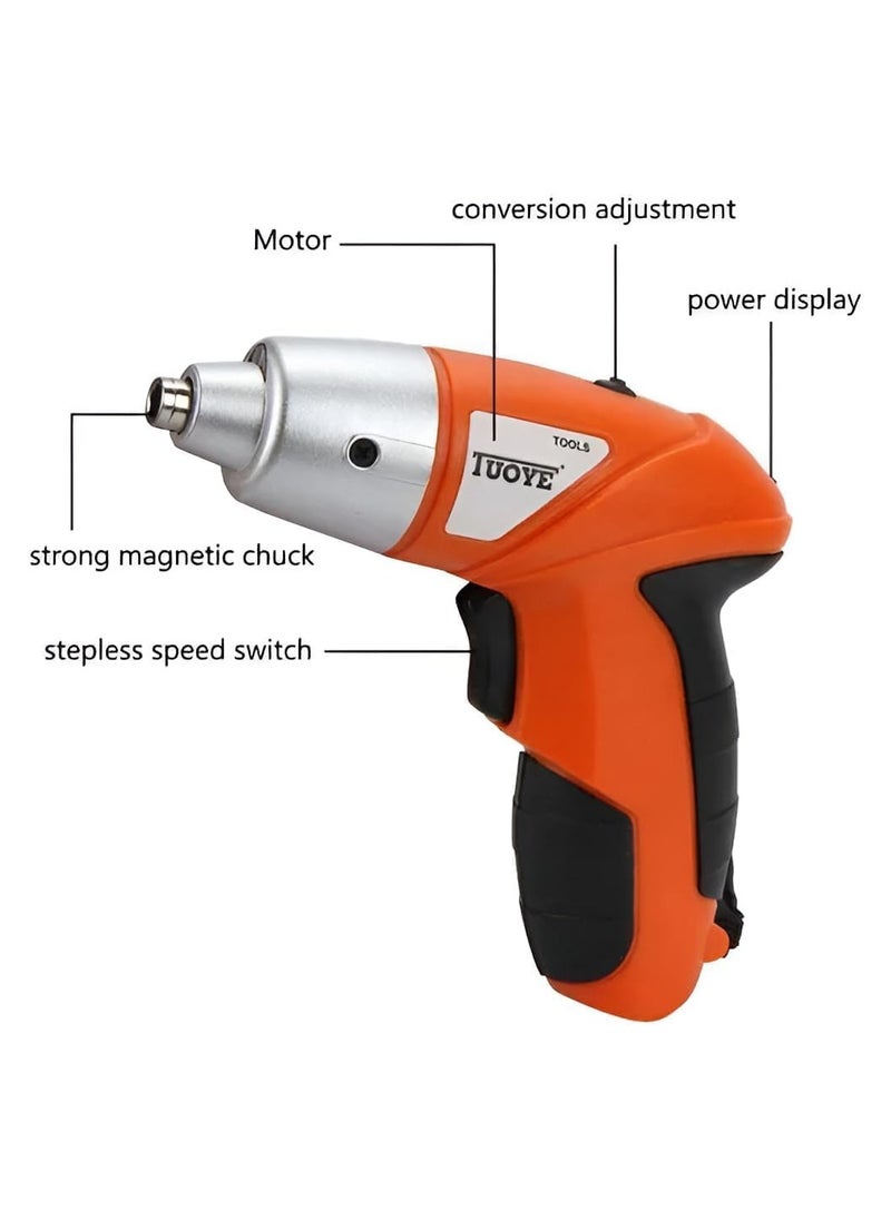 Generic 45pcs Cordless Rechargable Power Screwdriver Set With Bidirectional Button and LED Light  - Image 4
