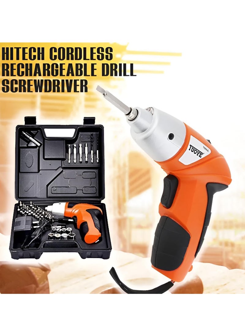 Generic - 45pcs Cordless Rechargable Power Screwdriver Set With Bidirectional Button and LED Light - Image 1