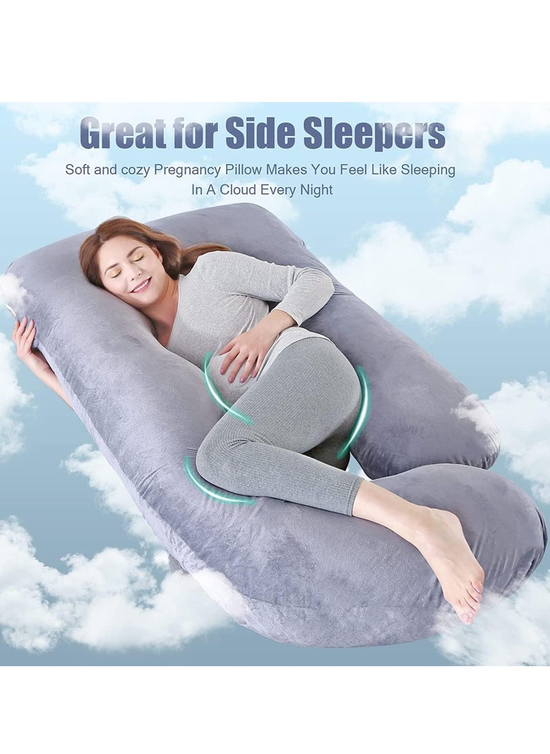 Arabest - Pregnancy Pillows for Sleeping, U Shaped Full Body Maternity Pillow with Removable Cover, Support for Back, Legs, Belly for Pregnant Women, Pregnancy Pillow for Women - Image 1