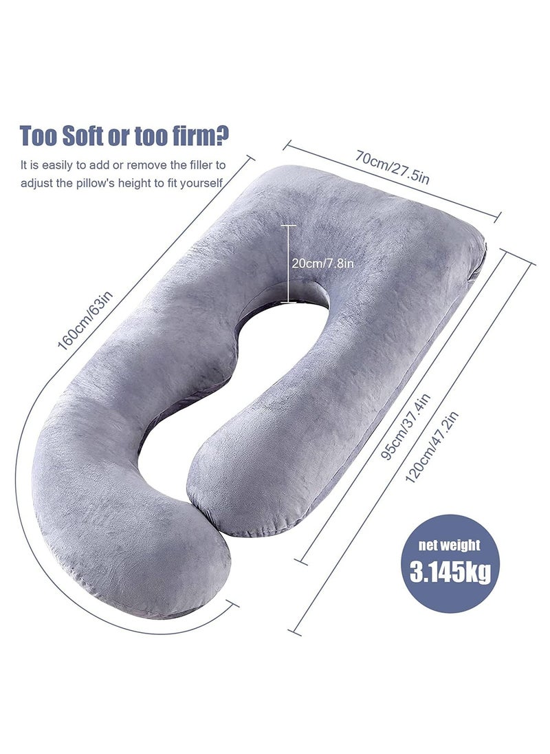 Arabest - Pregnancy Pillows for Sleeping, U Shaped Full Body Maternity Pillow with Removable Cover, Support for Back, Legs, Belly for Pregnant Women, Pregnancy Pillow for Women - Image 1