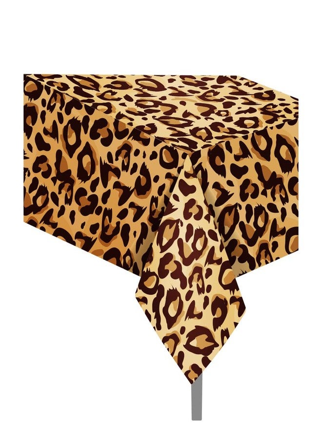 DodelyGz 3Packs Leopard Party Disposable Tablecloth,Animal Safari Theme Cheetah Disposable Tablecloth,Leopard Print Theme Party Supplies - Image 2