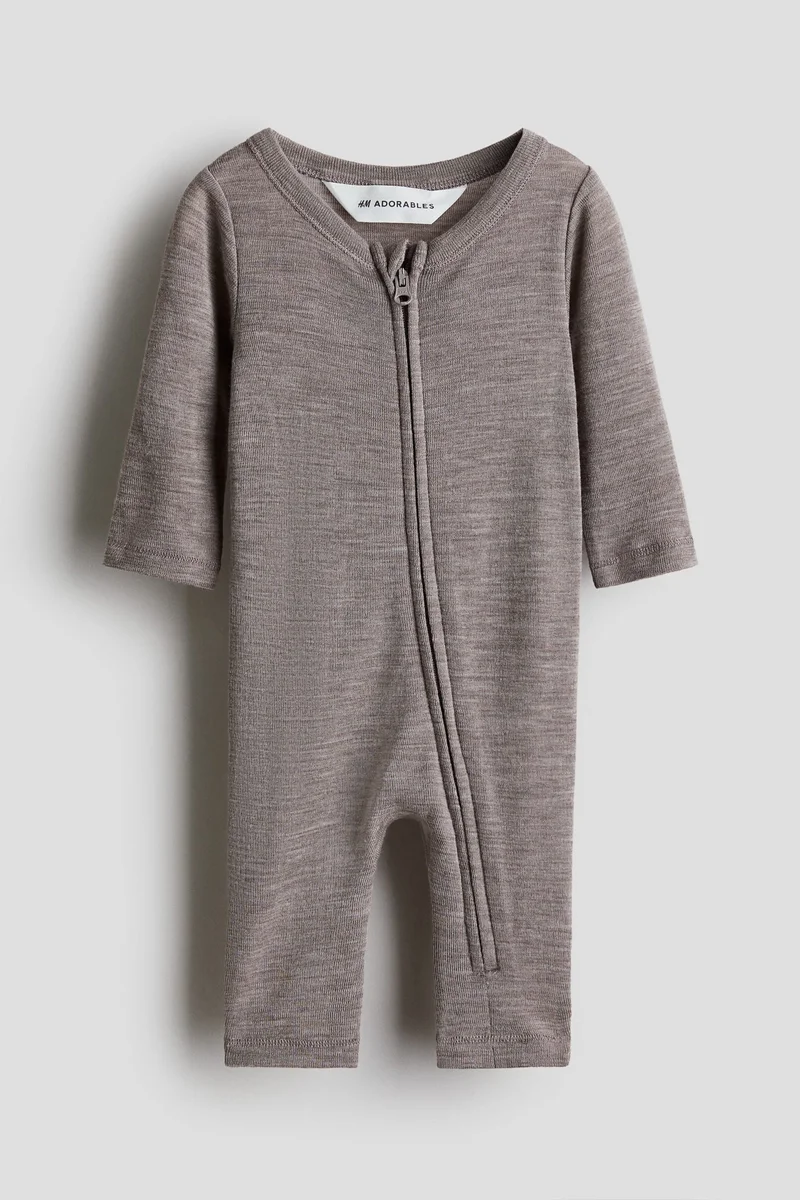 H&M Merino wool jersey romper suit