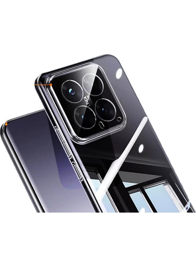 KOOLIFE غطاء هاتف Koolife لهاتف Xiaomi 14، غطاء واقي لهاتف Xiaomi 14، غلاف ناعم مقاوم للصدمات ومتين، غطاء شفاف فائق النحافة لحماية العدسة بالكامل، تصميم عصري للنساء والرجال - Image 2