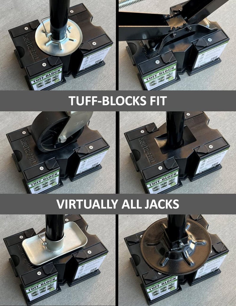 Dock N Stow TUFF-BLOCK Trailer Jack Block for RV, 5th Wheel, and Boat - Supports 10,000 lbs - Image 2