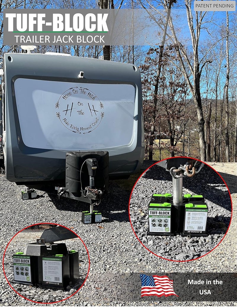 Dock N Stow TUFF-BLOCK Trailer Jack Block for RV, 5th Wheel, and Boat - Supports 10,000 lbs - Image 4