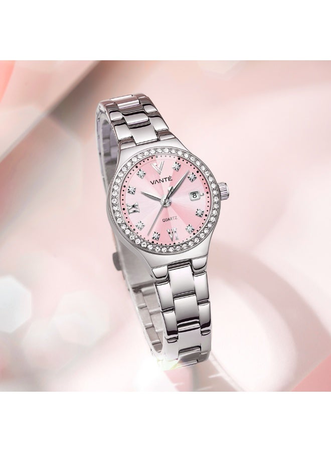 VOGUE VENUE VANTE Series Women’s Elegant Pink Sunray Dial Dress Watch by VOGUE VENUE-VNT019 - Image 4