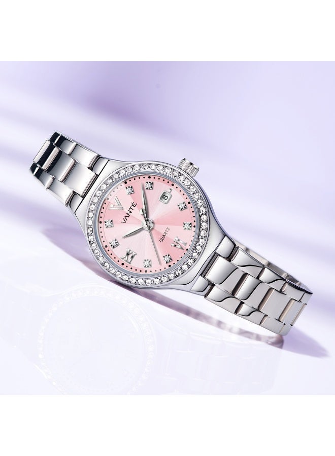 VOGUE VENUE VANTE Series Women’s Elegant Pink Sunray Dial Dress Watch by VOGUE VENUE-VNT019 - Image 3