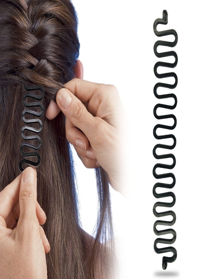 HUNCHA Fashion French Hair Styling Clip Stick Bun Maker Braid Tool Magic Twist Plait Hair Fishtail Braiding Tool for Women, Pack of 2 - Image 1