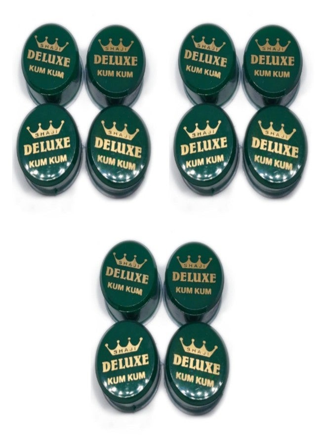 SBWC GREEN Kubera Kumkum for Women & Girls | Green Kumkum For Pooja (pack of 12) - Image 1