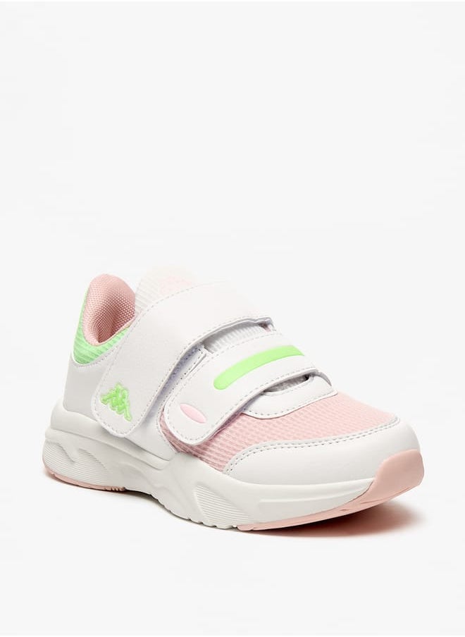 Kappa Girls Colourblock Sports Shoes with Hook and Loop Closure  - Image 1