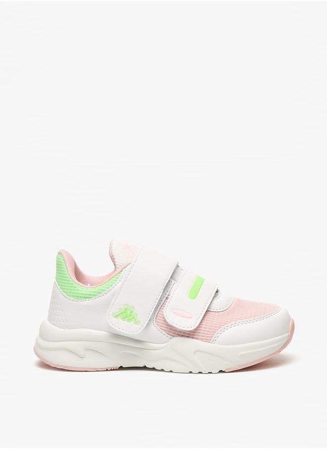 Kappa Girls Colourblock Sports Shoes with Hook and Loop Closure  - Image 3