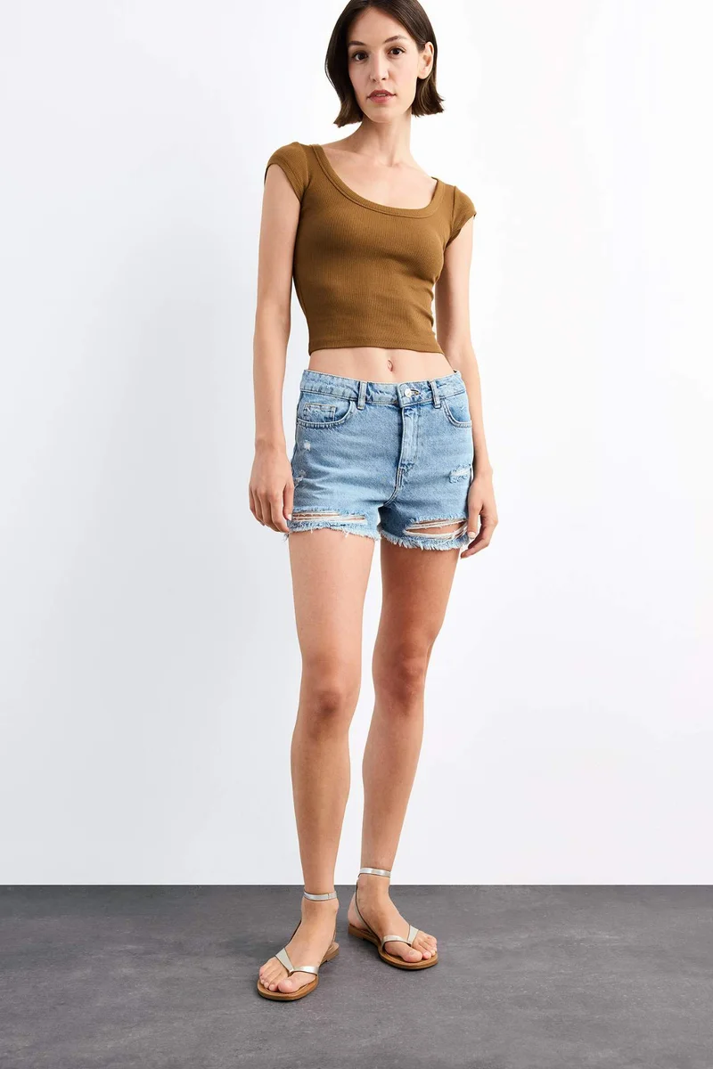 DeFacto Crew Neck Short Sleeve T-Shirt
