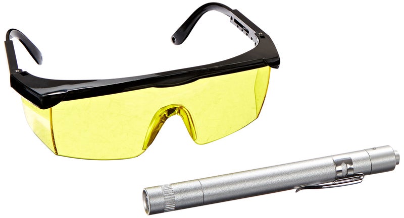 Interdynamics مجموعة كاشف تسرب مكيف الهواء المعتمد من InterDynamics، مجموعة كشف التسربات تكشف تسربات O Ring والخرطوم، تشمل نظارات واقية وضوء قلم، InterDynamics - Image 3