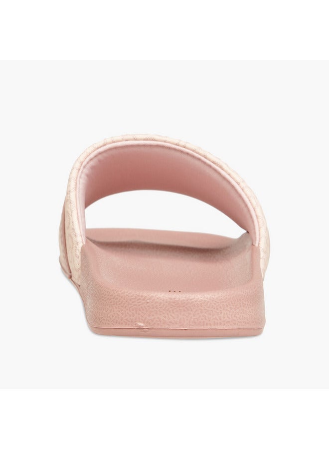 Celeste Women's Monogram Print Slip-On Slides - Image 4