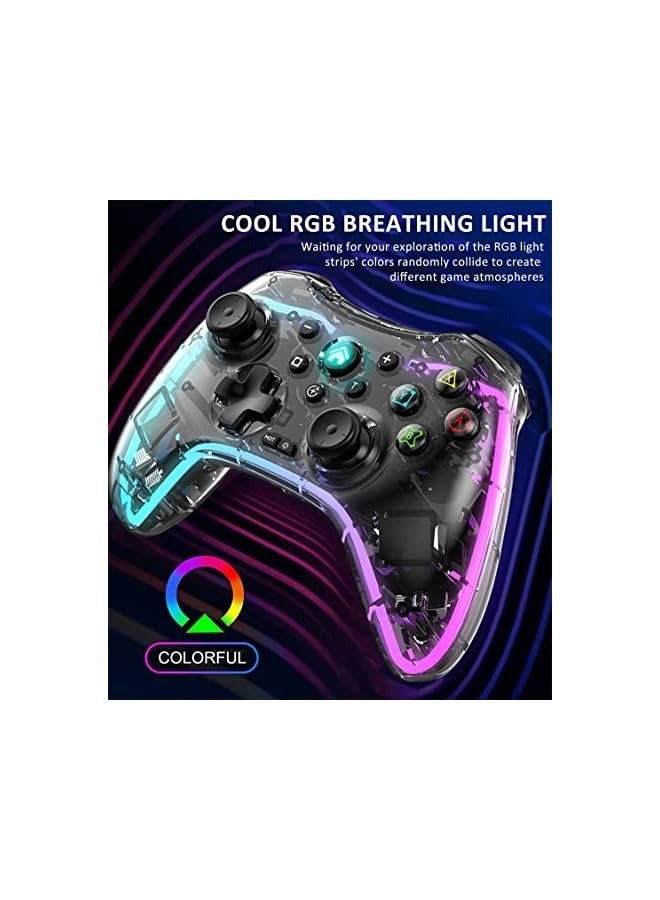 بروماس وحدة تحكم سويتش، وحدة تحكم سويتش برو لاسلكية متوافقة مع نينتندو سويتش/سويتش لايت/سويتش OLED، وحدة تحكم برو سويتش تدعم توربو، وظيفة الاستيقاظ وLED قابل للتعديل - Image 4