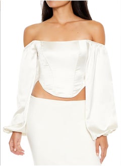 Off-the-Shoulder Bustier Crop Top