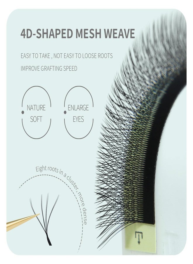 ANNAFRIS Double Tips 4D W Premade Fan Eyelash Extensions Volume Self Fanning False Lashes Faux Mink Matte Black Cluster Lash Extensions(0.07 D,8-15mm Mix) - Image 2