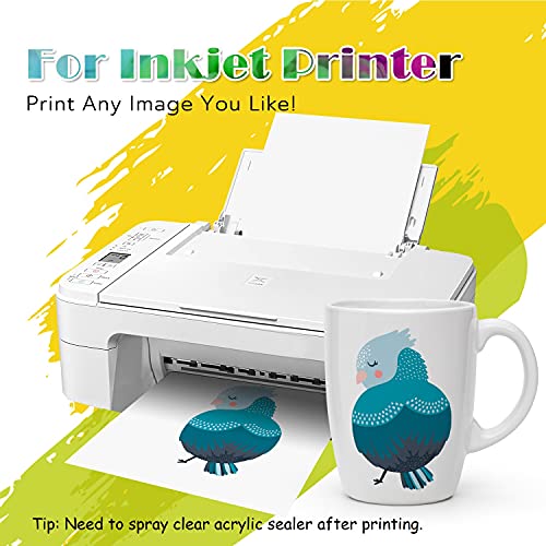 KOALA PAPER Koala Waterslide Decal Paper INKJET CLEAR, 10 Sheets 8.5x11 Inch Water Slide Transfer Paper Transparent Printable Waterslide Paper for DIY Tumbler, Mug, Nails - Image 3