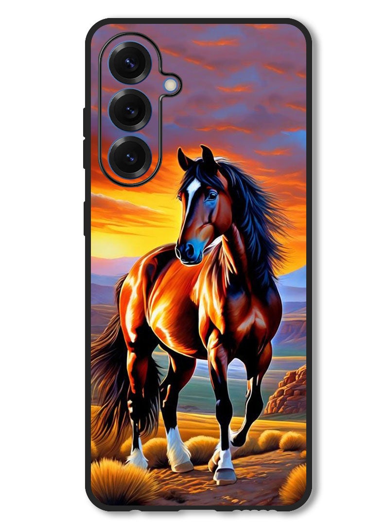 Theodor Case Compatible with Samsung Galaxy A36 Protection Shockproof Bumper Cover Horse Painting - Image 1