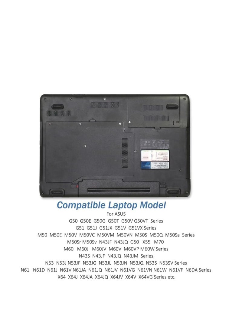 Terabyte A32-N61 Battery Replacement for Asus N61 N61J N61D N61V N61VG N61JA N61JV M50s N53 N53S N53SV N43S N43JF N43JQ A32-M50 A33-M50 [10.8V, 56WH, 5200mAh] - Image 5