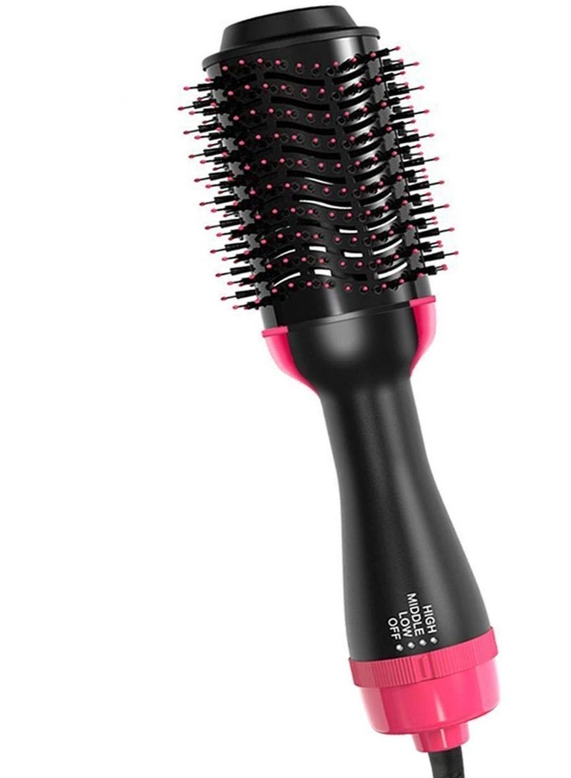 Look Hair Straightening Brush Ceramic Electric Blow Rotating Straightener and Curly Comb - Image 1