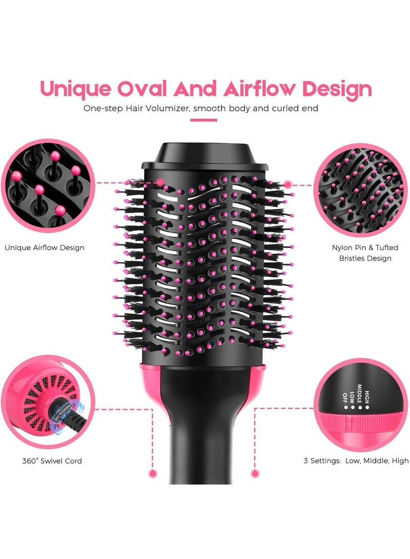 Look Hair Straightening Brush Ceramic Electric Blow Rotating Straightener and Curly Comb - Image 4