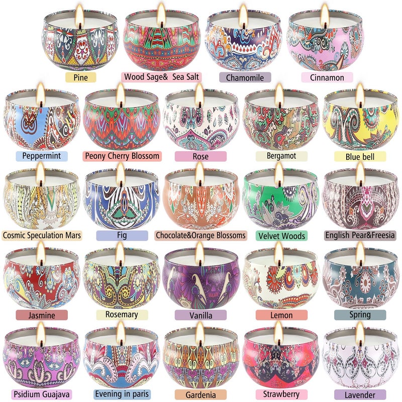CLTNIKET Scented Candles Gift Set, 2.5 oz Soy Wax Aromatherapy Candle for Home, Romantic Candles Gift for Mother Day Christmas Valentines Birthday (24 Pack) - Image 2
