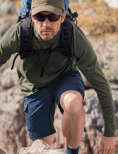 XKTTAC Men's Outdoor Quick Dry Lightweight Stretch Cargo Shorts for Hiking, Tactical, Casual, Fishing, Golf, Camping, Travel with 6 Pockets (Indigo, Large) - Image 3
