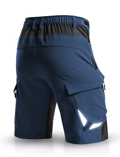 XKTTAC Men's Outdoor Quick Dry Lightweight Stretch Cargo Shorts for Hiking, Tactical, Casual, Fishing, Golf, Camping, Travel with 6 Pockets (Indigo, Large) - Image 4